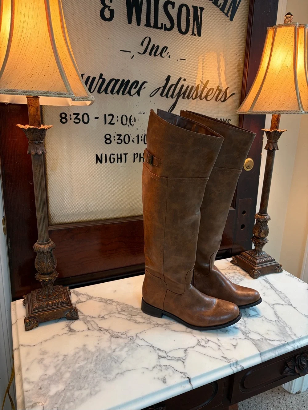 Breckelles Tall Brown Over-the-Knee Riding Boots